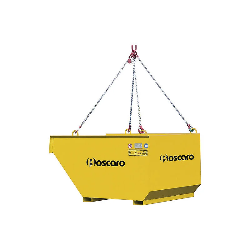 Benna per detriti e inerti con 4 punti di sollevamento